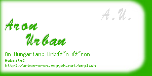 aron urban business card